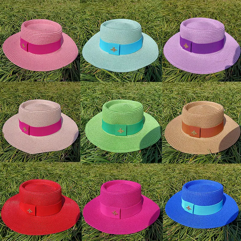 Summer hat adjustable elastic webbing accessories men\'s and women\'s straw hat sun hat candy color beach hat jazz кепкамужския