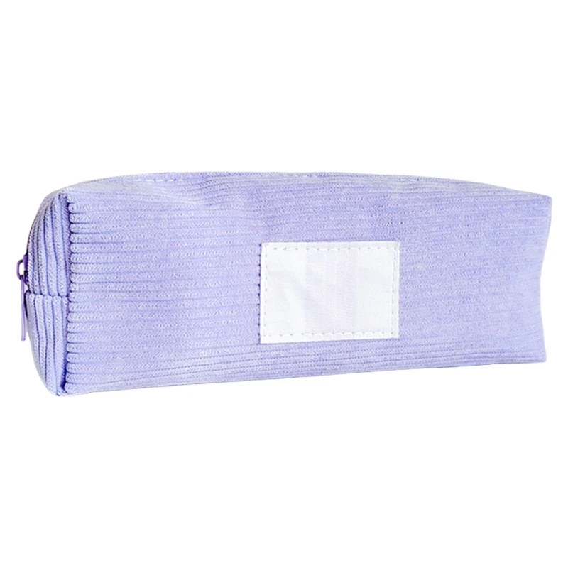 

Candy Color Pen Bag Corduroy Pen Case Large Capacity Pencil Bag Japanese Styles Pencil Case School Office Supplies best sale