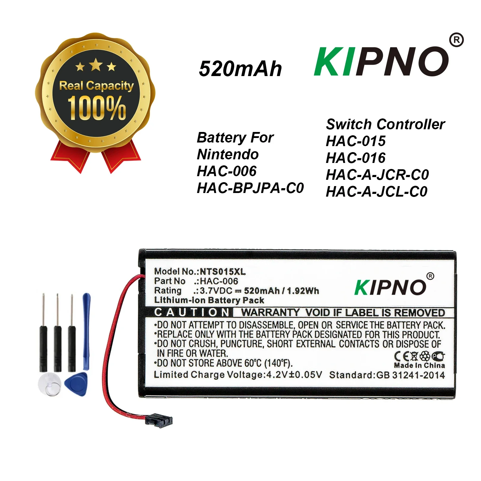 

520mA AC 006 HAC-006 Battery HAC-BPJPA-C0 HAC-015/016 HAC-A-JCR-C0 Bateria for Nintendo Switch Ns Joy-Con Joycocademy ChromStyle