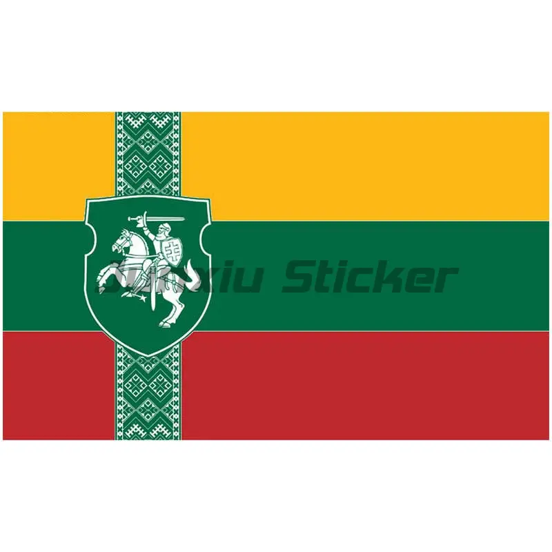 LT Country Code Lithuania Flag Map Decal Sticker Car Window Sticker Bumper Racing Laptop Helmet Trunk Wall Bicycle Vinyl Decal