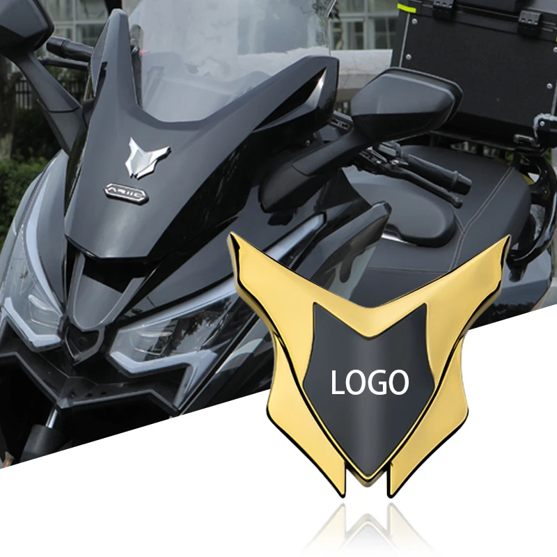 

Motorcycle decorative stickers 3D stainless steel sticker Motorcycle logo sticker Tail box decorative sticker Customized logo