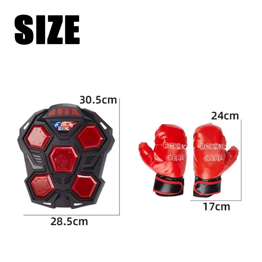 Creative Electronic Boxing Trainer Lighted Adjustable Strap Smart Music Boxing Machine Portable Battery Powered