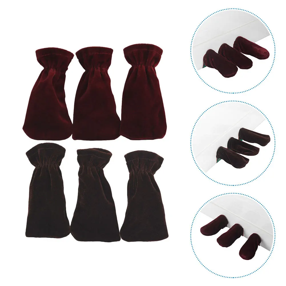 

6Pcs Piano Pedal Protective Covers Soft Non Slip Foot Pad Sleeves Elastic Fit for Musical Instrument Parts Foot Pad Protectors