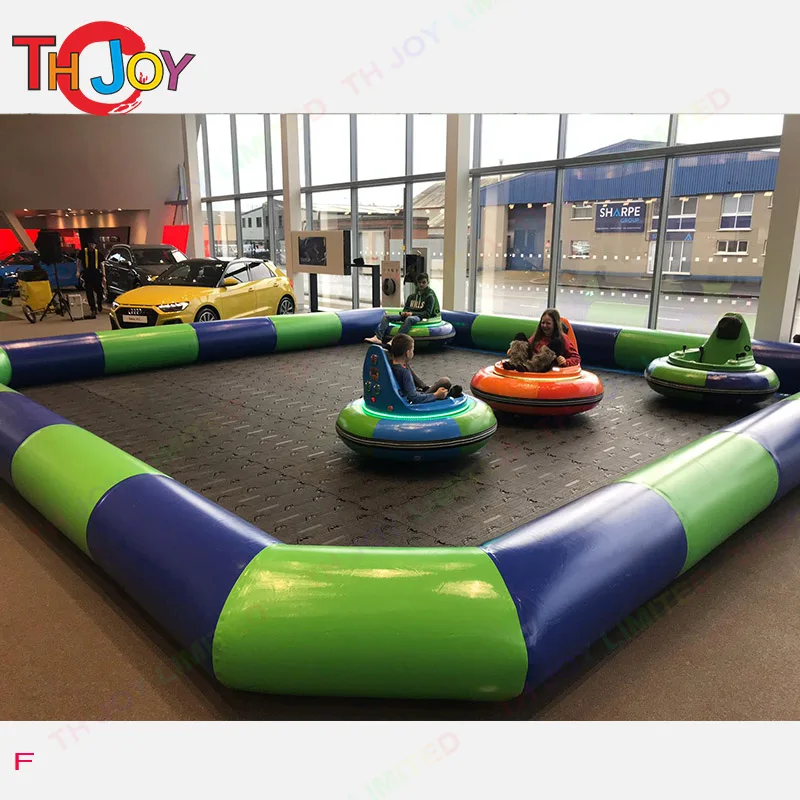 Airtight PVC Outdoor Grass Inflatable bubble ball Track Sports Arena Inflatable Bumper Car Track Race Car Tracks for Kids