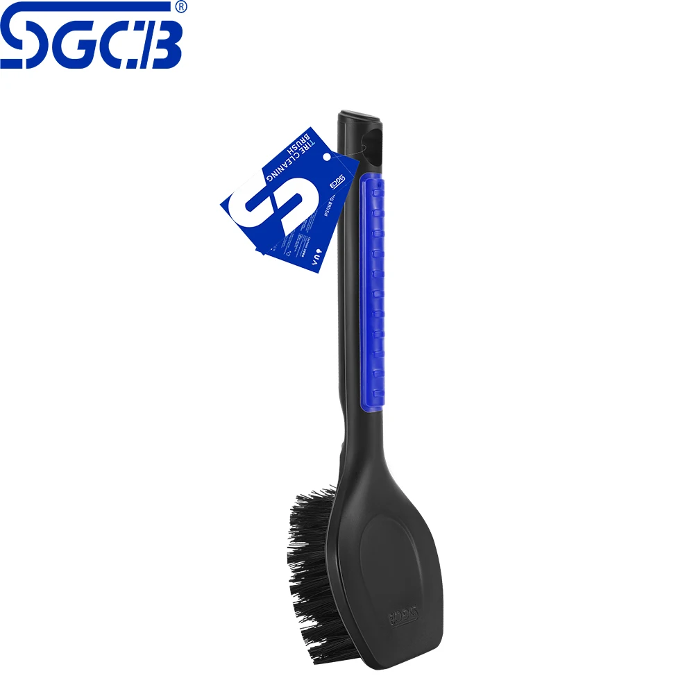 SGCB Auto Tire Brush Bristle And PBT Ergonomic Grip Handle Washing Tools For Auto Detailing Motorcycle Cleaning