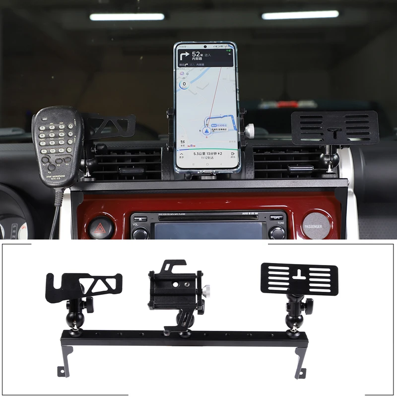 

For 2007-2021 Toyota FJ Cruiser Car Styling Car Center Console Mobile Phone Bracket Mount Radio Walkie Talkie Bracket Auto Parts