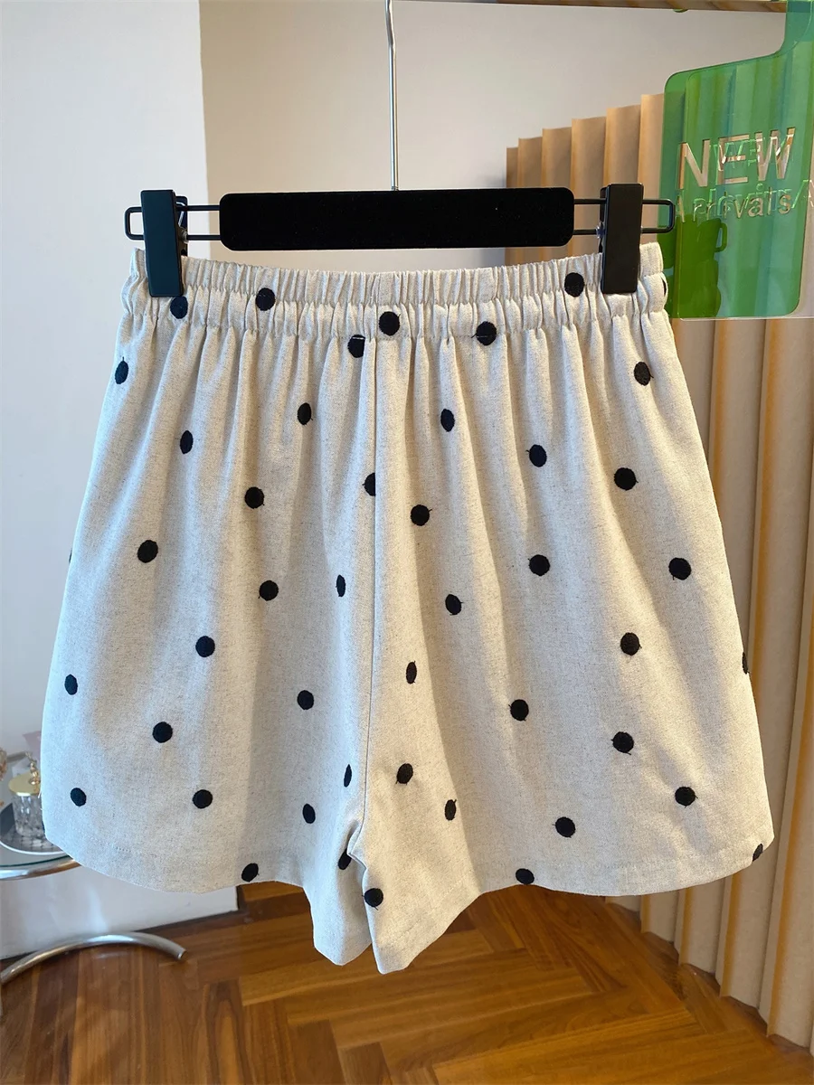 Calças Retro Coreanas de Cintura Alta e Pernas Largas para Mulheres, Leves, Respiráveis, Casuais, Corte Reto Assimétrico