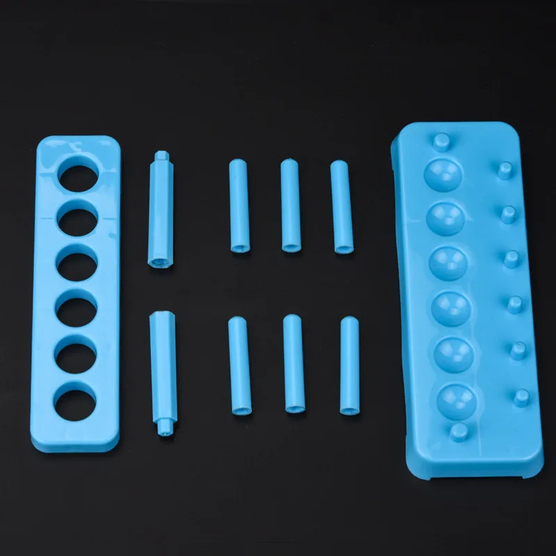 New Lab School Supplies Red Plastic Test Tube Rack 6 Holes Holder Support Burette Stand Laboratory Test Tube Stand Shelf