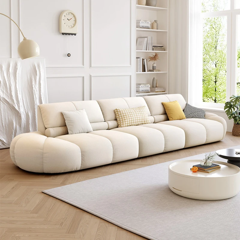 White Pillows Living Room Sofas Scratch Protector Nordic Reception Floor Sofas Chaise Longue Floor Canape Salon Luxury Furniture