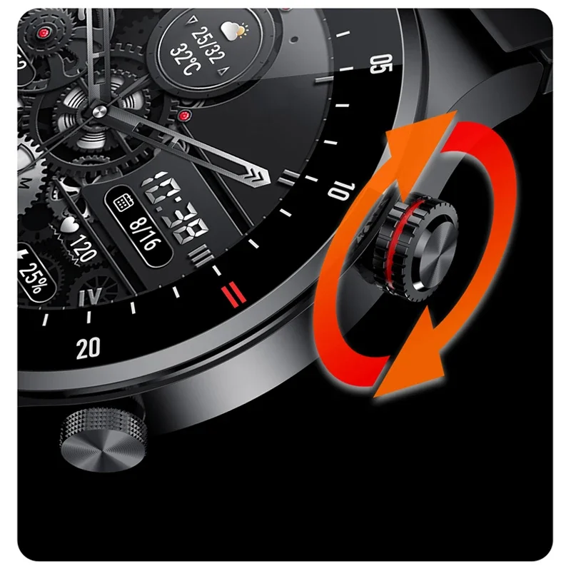 Smart Watch NFC Men 390*390 HD Screen Health Watches GPS Sports Heart Rate Bluetooth Call Business Man Versatile SmartWatch