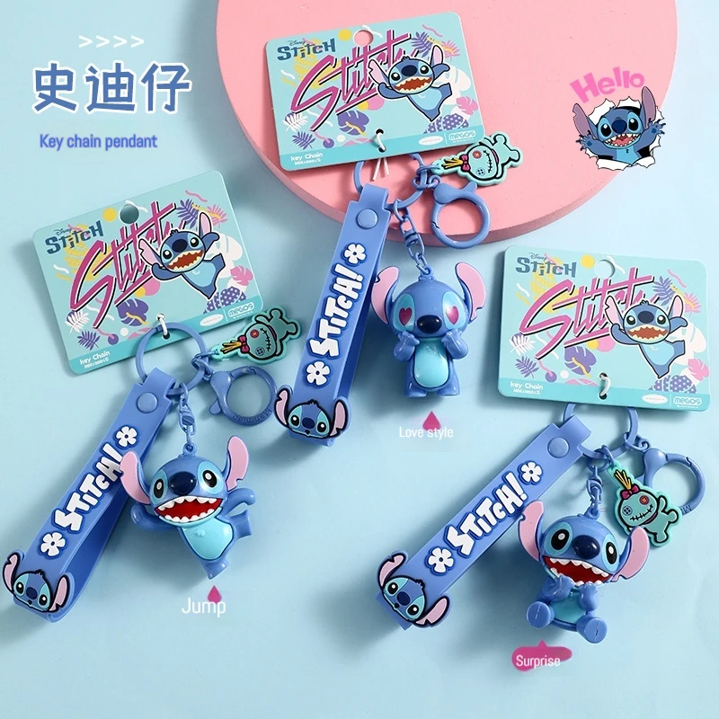

Cute Cartoon Anime Peripheral Stitch Doll New Keychain Creative Fashion Backpack Car Pendant Decoration Accessories Gift