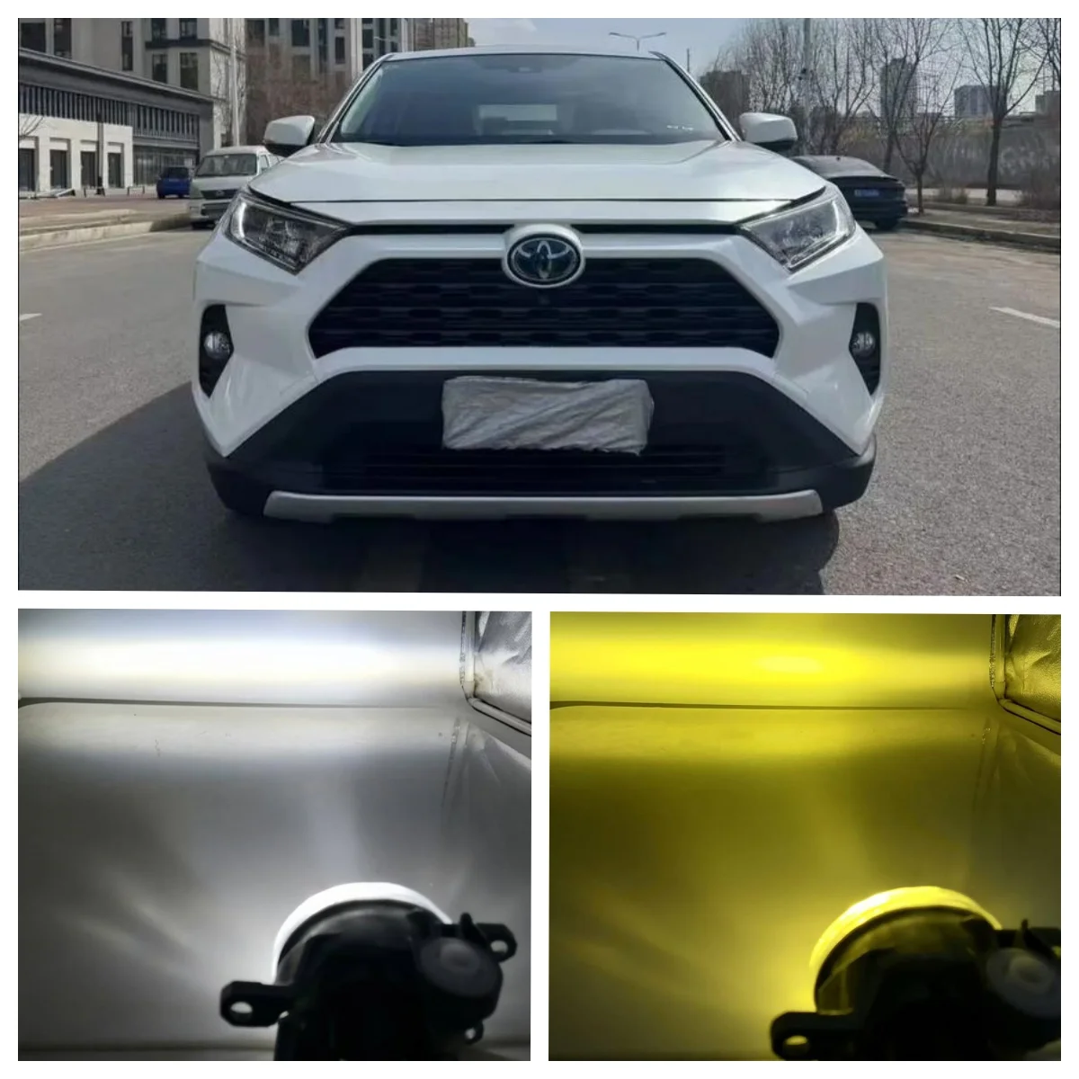 

LED Fog Lights Assembly For Toyota RAV4 2019 2020 2021 2022 2023 2024 2015 Front Bumper Yellow White Fog lamp Accessories Kits