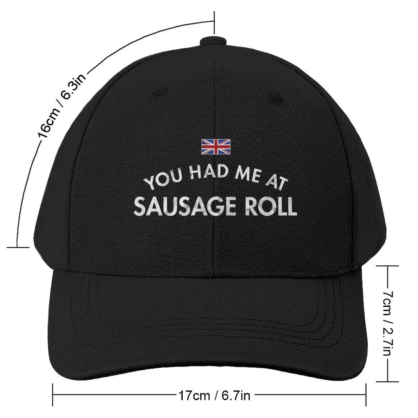 You Had Me At Sausage Roll - Distressed Baseball Cap Bobble Hat Hat Baseball Cap Icon Golf Hat Male Women's