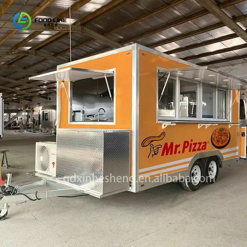 

16ft Food Trailer for Fast Food Snack Ice Cream Chips for Catering & BBQ Concession BBQ Trailer
