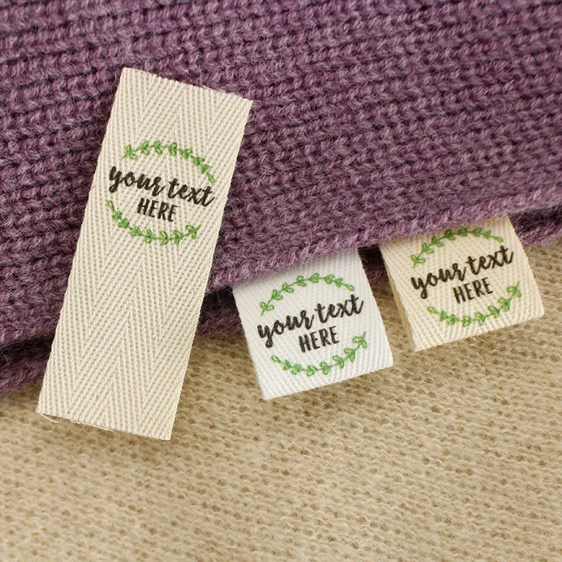 Custom Twill Tags for Clothes, Sewing Accessories, Custom Fabric Labels, Cotton Labels,Free Shipping, xw5572