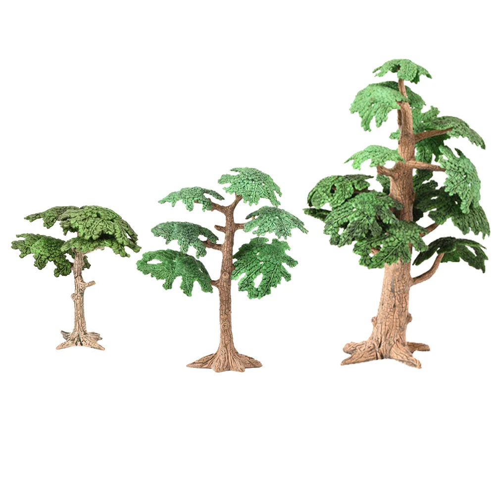 

3 Pcs Artificial Plant Tree Outdoor Plants Simulation Pine Prop Fake Train Office