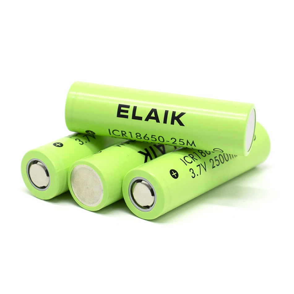 18650 3.7V Rechargeable lithium Battery 2500mAh flashlight battery High performance digital battery 25M- flat head