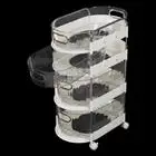 4-tier drawer Storage Rolling Cart, Mobile Storage Organizer, Multi-Functional Storage Trolley