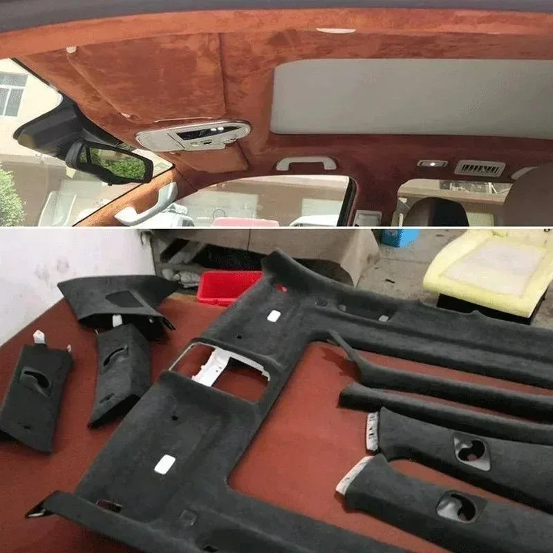 

Self-adhesive Suede Fabric for Auto Roof Upholstery Modification Decor Suede Wrap Roll Leather Repair Car Interior DIY Crafts