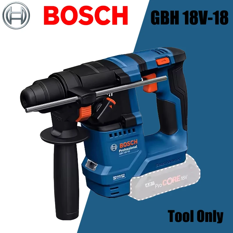 BOSCH GBH 18V-18 Бесщеточный аккумуляторный перфоратор 18 В Ударная дрель-молоток SDS PLUS Профессиональный голый станок Электроинструмент