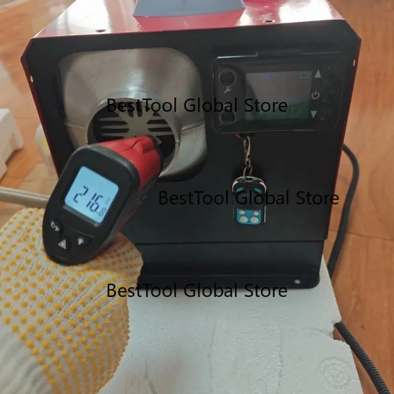 Heater 12V/24V DC & 220V AC All-in-One 5KW Po-le Parking Air Heater Low Noise, Space Heater