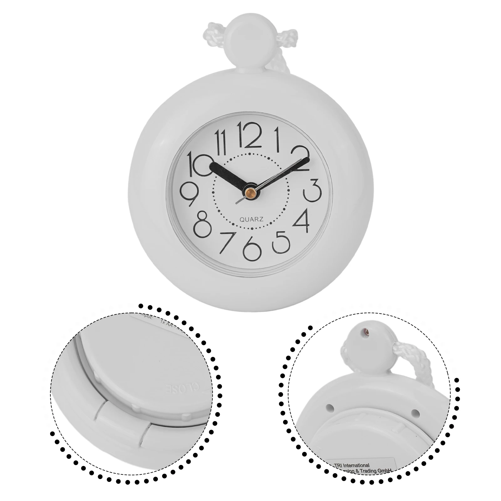 Hanging Watch Waterproof Bathroom Clock Towels Waterproof Hanging AA Battery Diameter 11.5cm Made Of High Quality