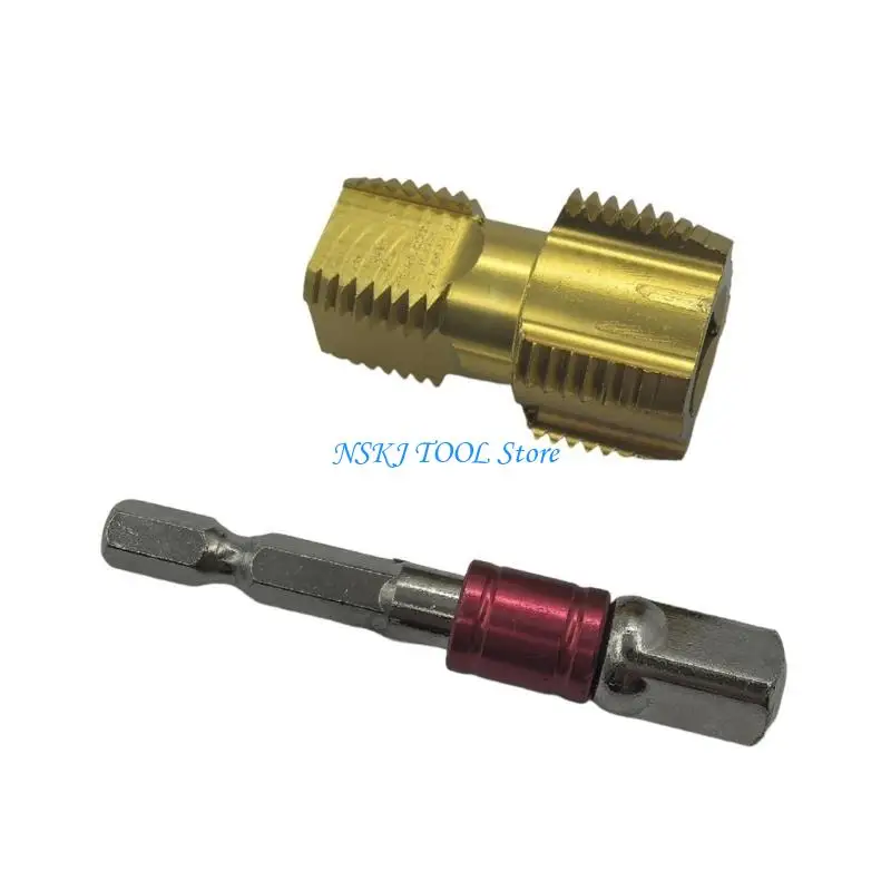 

L8RC Efficient Double Head Pipe Tap Threading Tool 1/2" 3/4" Internal Thread Opener