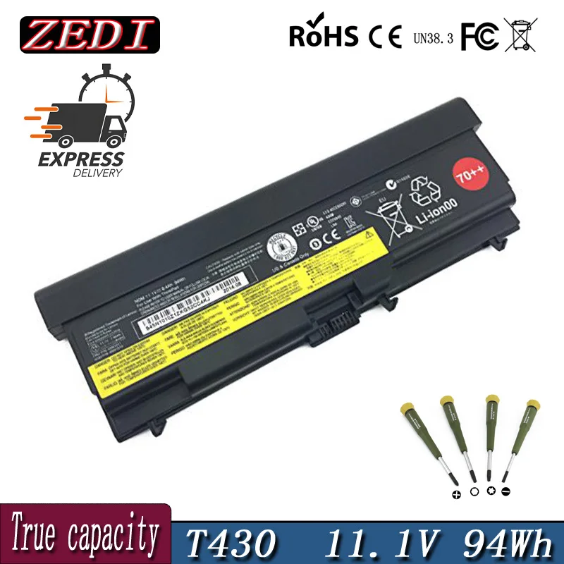 

ZEDI 70+ 70++ New Battery Laptop 45N1001 45N1006 45N1010 45N1012 45N1105 For Lenovo ThinkPad T430 T430I T530 T530I W530 SL430