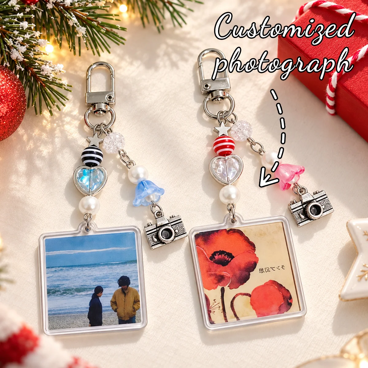 Custom 2D Flat Japanese Record Acrylic Keychain, Creative Bag & Car Pendant, Fashion Decor Accessory