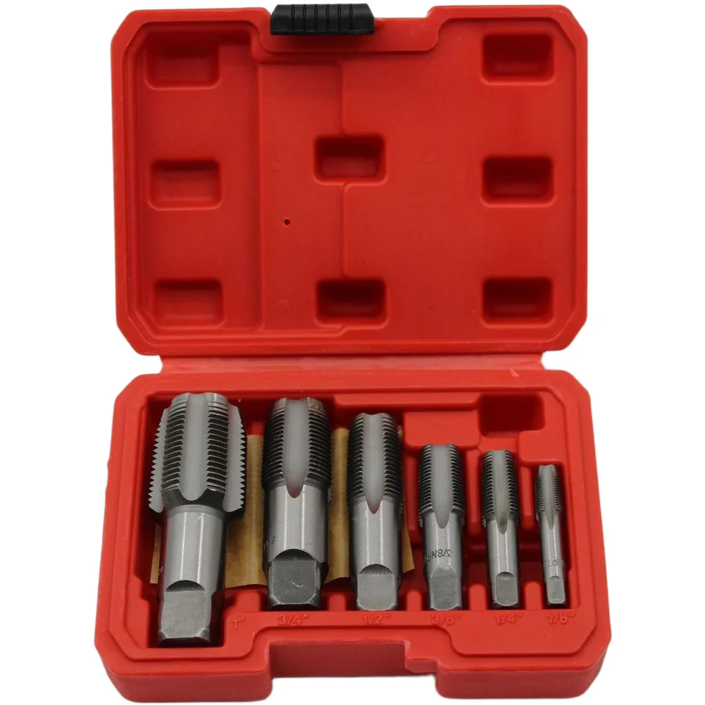 FOR For tap Set NPT Pipe Threading Tools 1/8 1/4 3/8 1/2 3/4 Inch Sizes Bearing Steel Hardness Wear Resistance