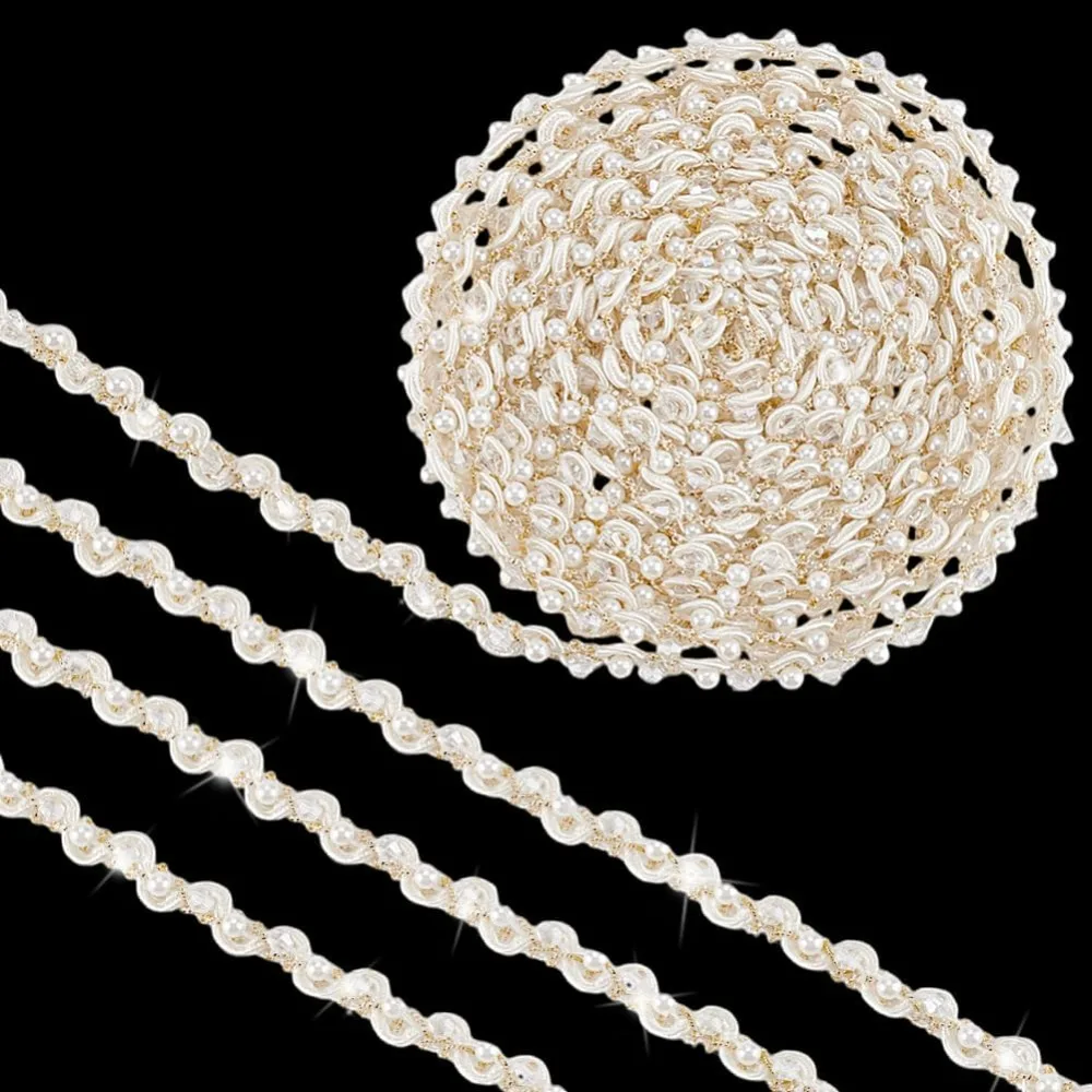 4-jardas-fita-de-renda-perola-3-8-polegada-branco-ondulado-fita-de-renda-perola-franja-apliques-frisado-strass-renda-guarnicao-tecido-gimp-tranca