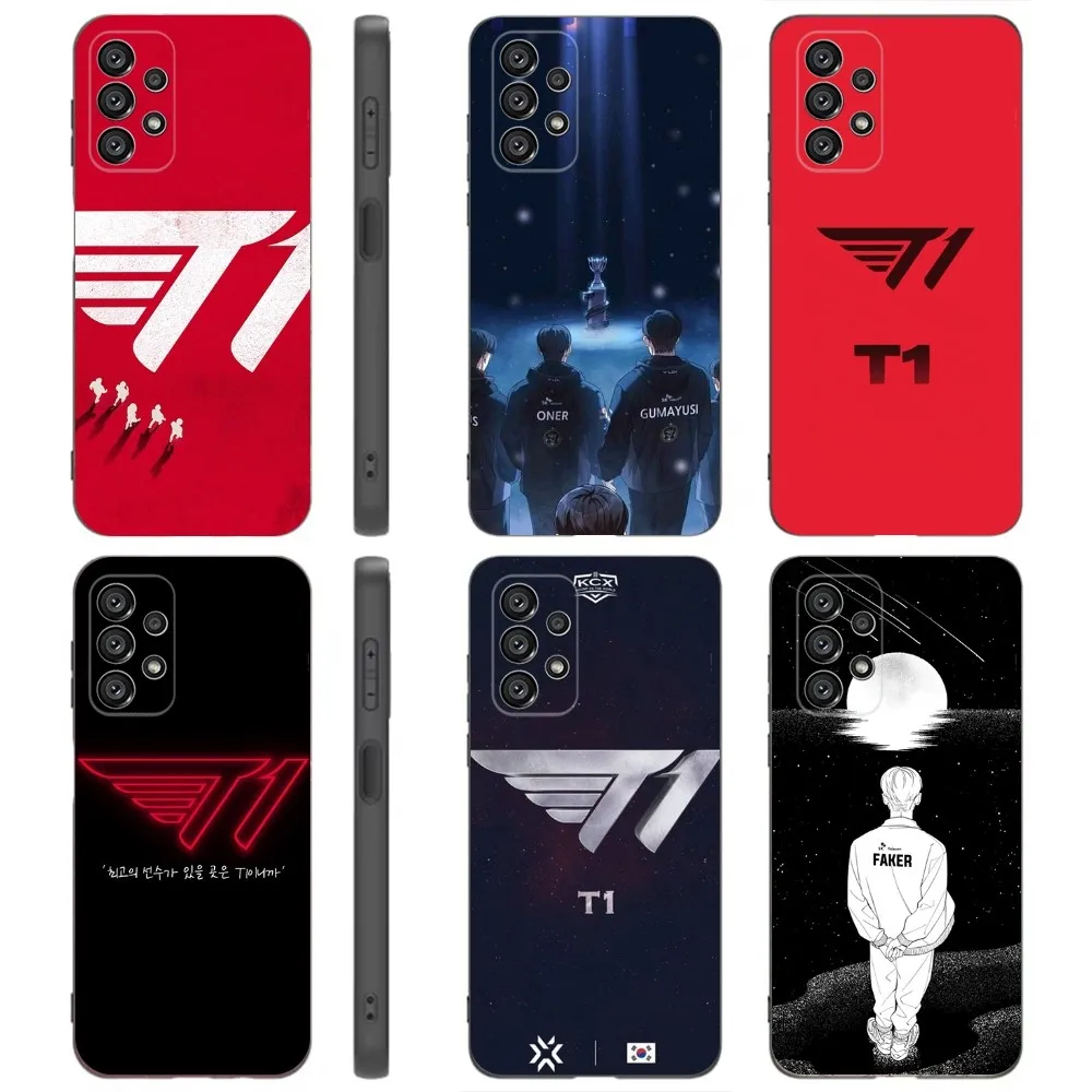 Funda de teléfono T1 L-Lols Lck Faker para Samsung Galaxy A91,A80,A73,A72,A71,A53A52,A32,A31A22,A21s,A20, cubierta negra