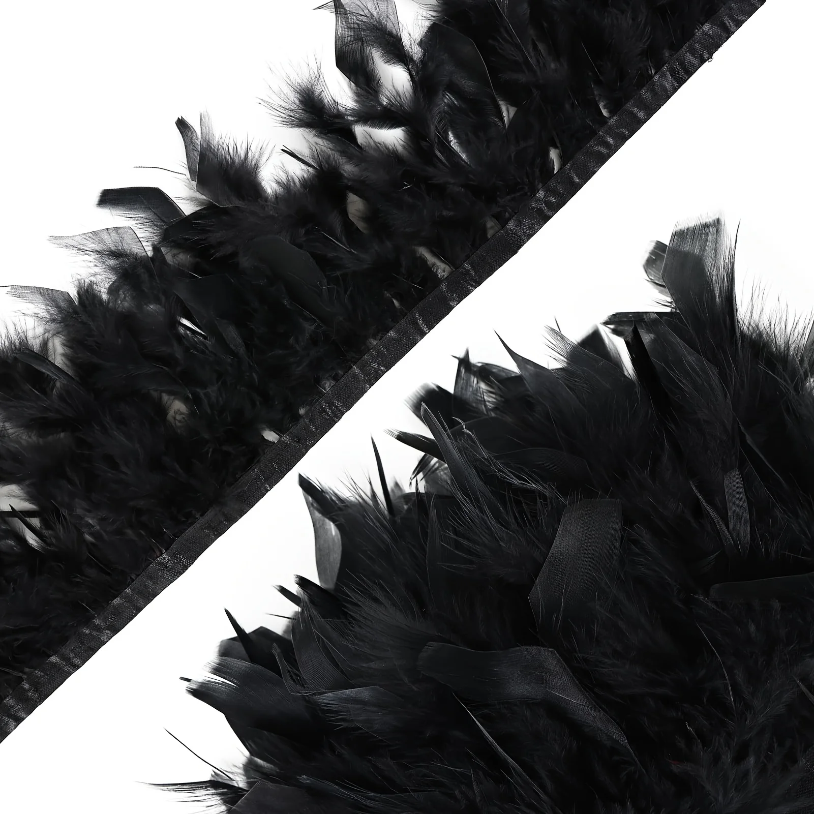 ขนนกห่านสีส้มฟูฟ่องขนาด 10-15 ซม. สำหรับตกแต่งงานปักเย็บผ้า DIY ชุดเดรส ชุดแฟนซี งานปาร์ตี้ และเครื่องประดับ