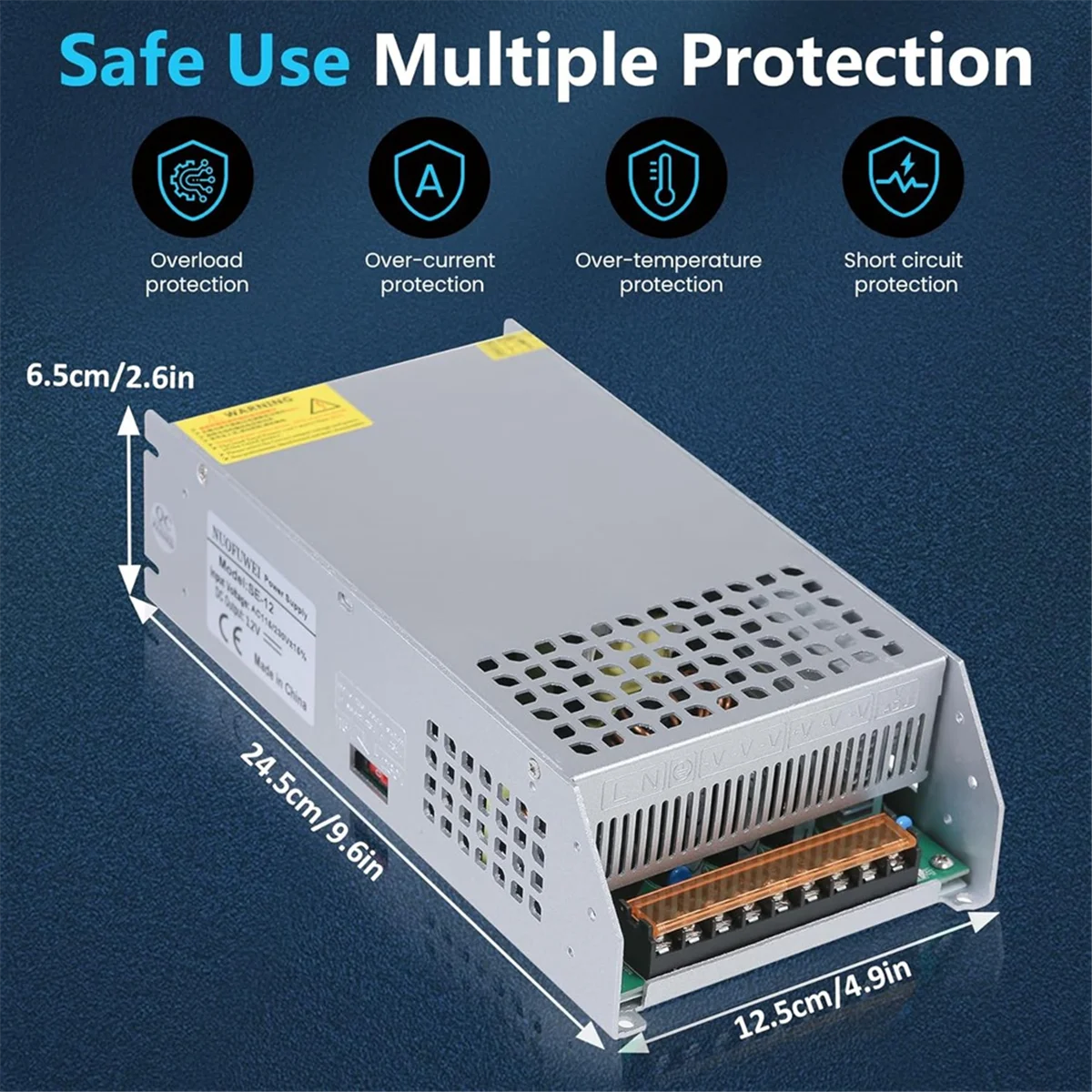 

ABNJ DC 48V 25A 1200W Power Supply Adapter 110V AC to 48V DC Converter 25A 1200W Power Supply for Drive Sensor Lamp Meter