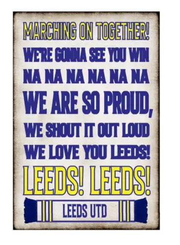 Metal Signs Leeds utd  football mancave bar pub garden Vintage Retro Garage Shed