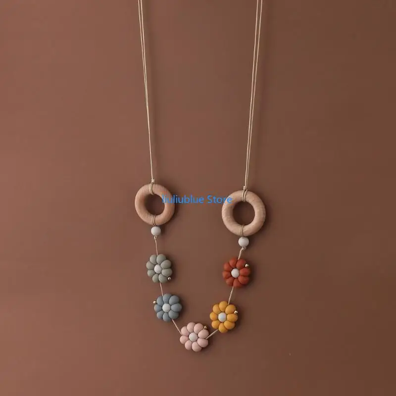 1 قطعة طفل للعب الصالة الرياضية الإطار عربة معلقة المعلقات حلقة خشبية عضاضة المولي 62CF