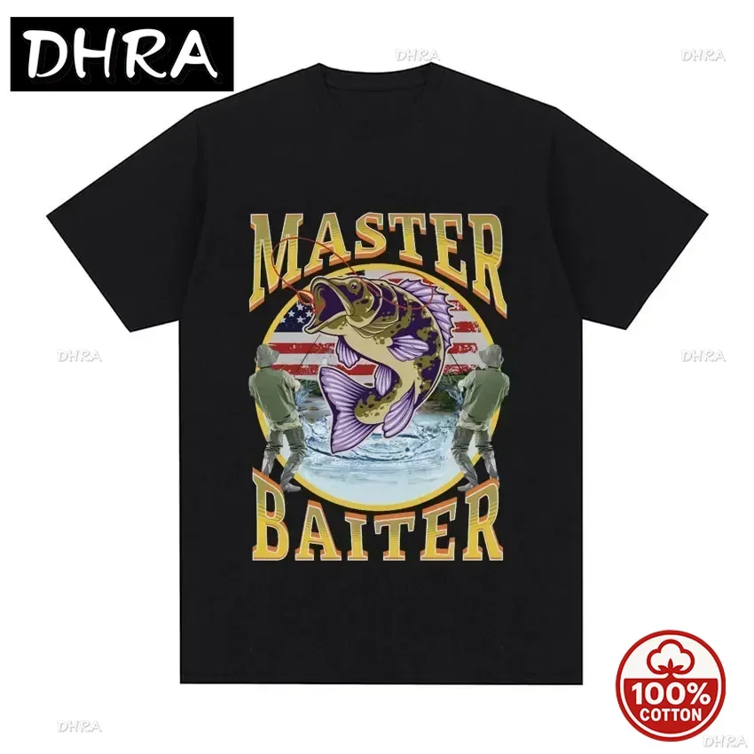 

Забавная футболка Master Baiter Fishing Parody, летняя мужская и женская одежда, повседневные футболки, футболка с короткими рукавами, топы, женская одежда