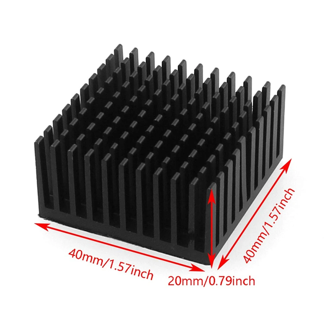 

【CLEARANCE】10 Pcs 40X40x20mm Aluminum Heatsink Radiator Cooling Cooler For Electronic Chip LED With Thermal Conductive Double Si