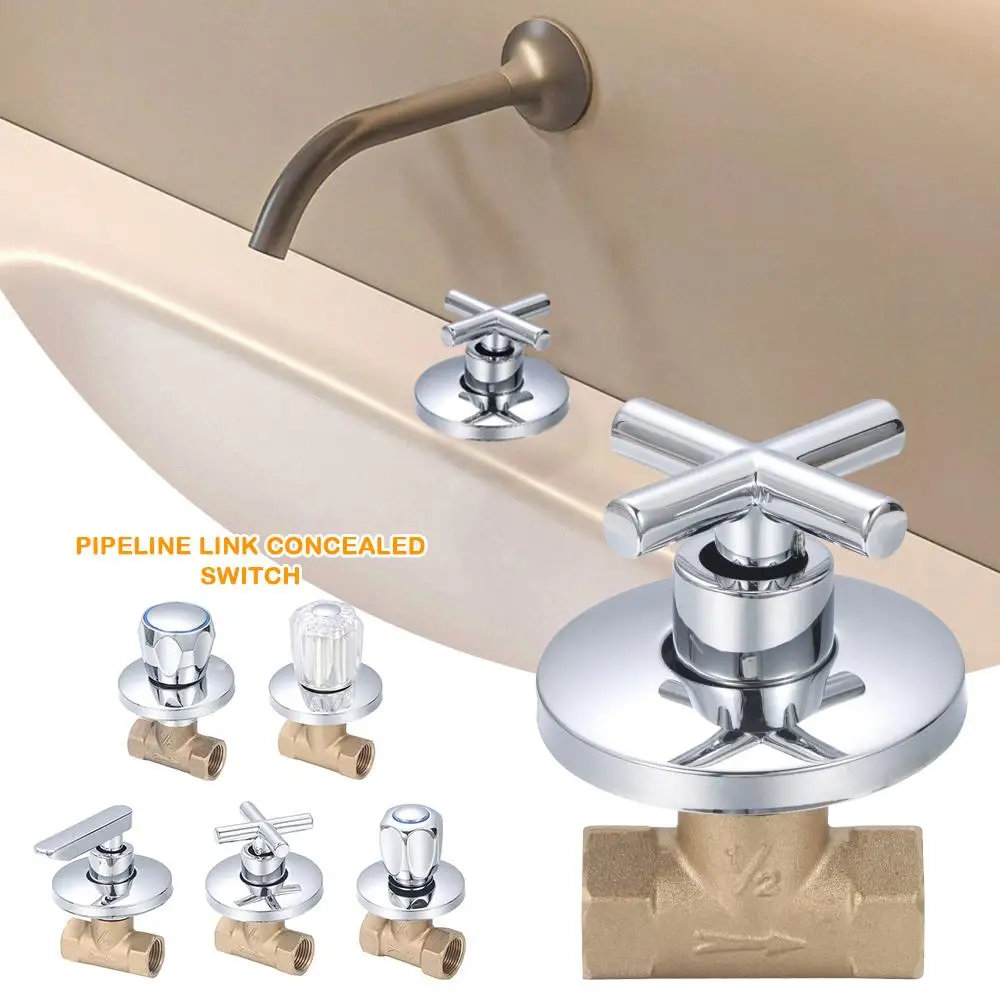 

1/2 "3/4" запорный клапан для душа, четверть токарных/полно точеный латунный трубопровод, скрытый переключатель, быстро открывающийся аксессуар для водопроводной трубы