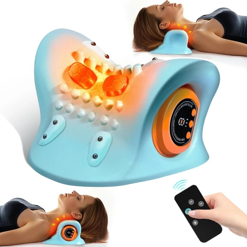 

Electric Neck Massager 1500mah Cervical Spine Stretch Relaxer Cervical Pillow Head Acupoint Massage Pillow Neck Stretcher