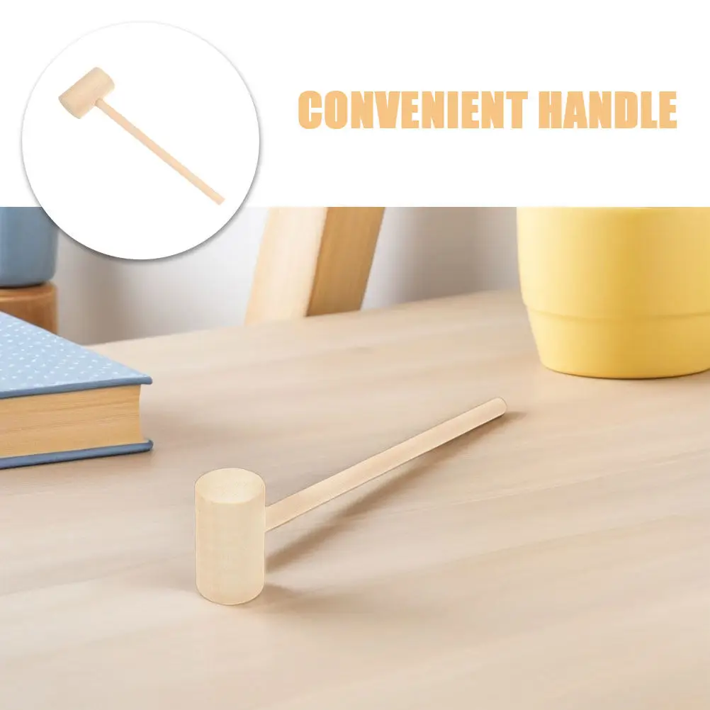 24Pcs Mini Wooden Mallets Solid Natural Wood Chocolate Cracking Hammer Tool for Breakable Treats Party Games Craft Activities