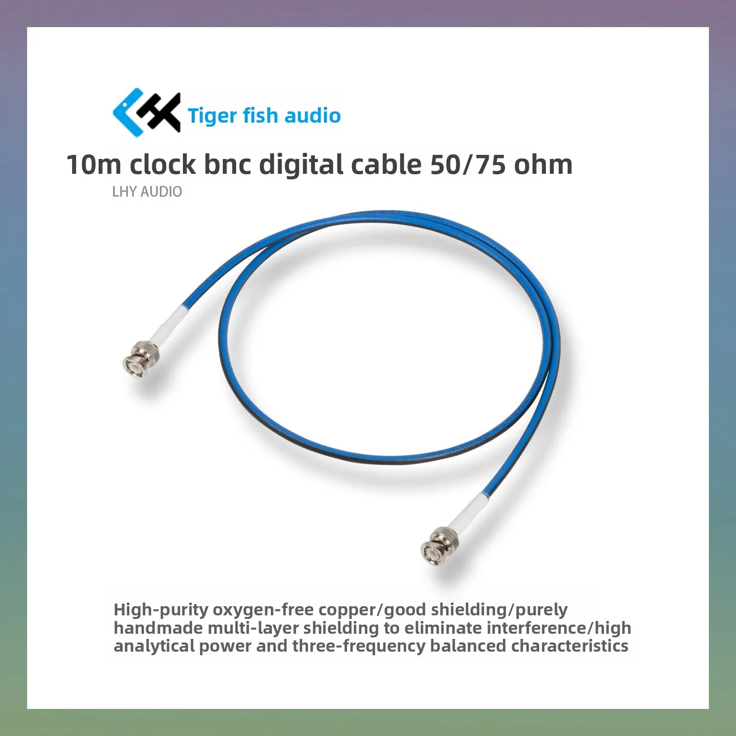 Professional Fever HIFI 50 75 Euro BNC 10M Clock Cable Digital Coaxial Audio Signal Connection
