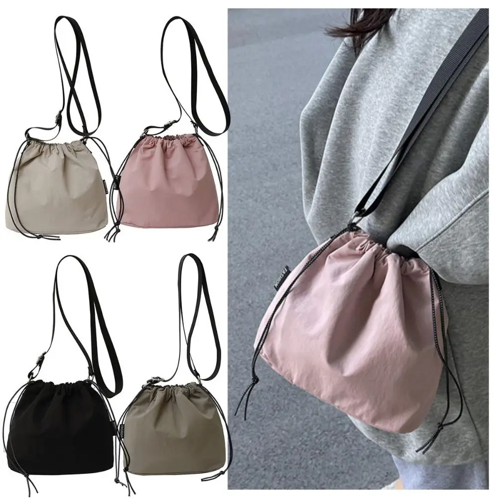 

Casual Lightweight Drawstring Bag Oxford Commute Shoulder Bag Large Capacity Fashion Crossbody Bag Boys