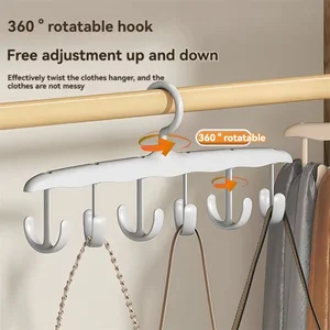 Palto askılık portmanto sutyen çok fonksiyonlu dolap, 360 derece Dönen kanca çanta kemeri, şapka, kazak, depolama rafı toplamak ve yerden tasarruf 8 mağazada en çok satılan-kayışlar-no. 8