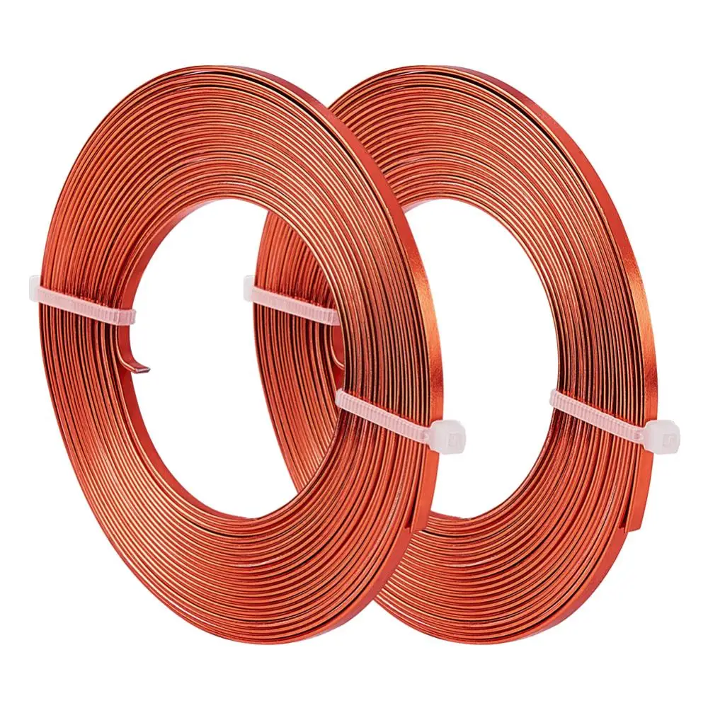 2 Rolls 10m 3mm Wide Flat Jewelry Craft Wire 18 Gauge Aluminum Wire for Bezel Sculpting Armature Jewelry Making 5m/Roll 3 Colors