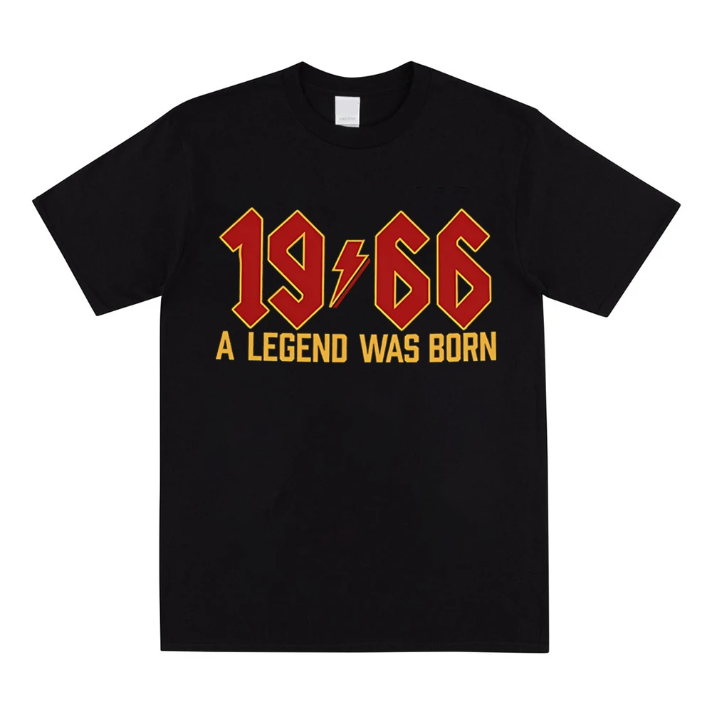 Cooles 60. Geburtstags-T-Shirt 1966 Legend Retro Rocker Tee Retro 2026 Sechzigstes Geburtstags-Shirt Kurzarm-Oberteil Geschenk für Ihn oder Sie – Detail 4
