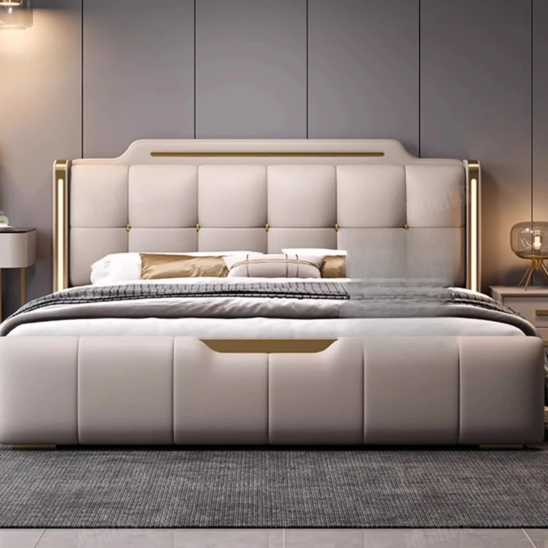 Sleeping Storage Massage Bed Bedroom Leather European Massage Bed Simple Human Dog Massage Letto Matrimoniale Home Furniture