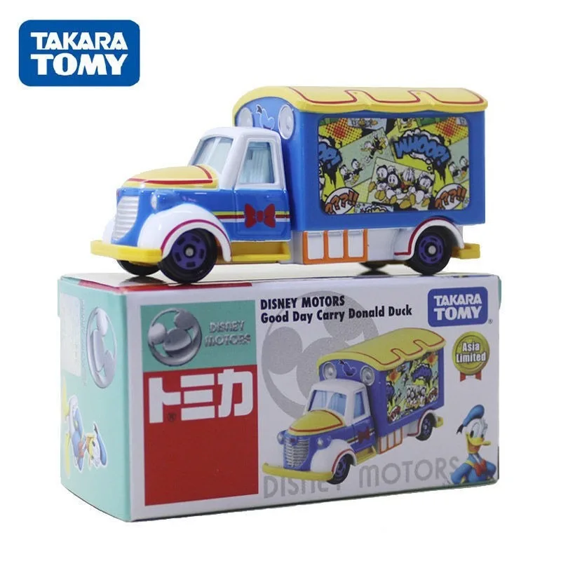 TAKARA TOMY Tomica Disney Donald Duck Minivan Simulation Alloy Car Toy Die-casting Metal Model Children's Model Gift