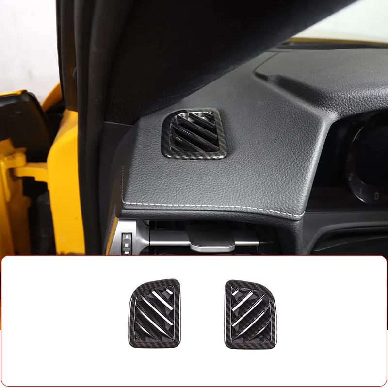 

For Toyota GR Supra MK5 A90 2019-2022 ABS Carbon Fiber Dashboard Air Outlet Frame Decorative Sticker Car Interior Accessories