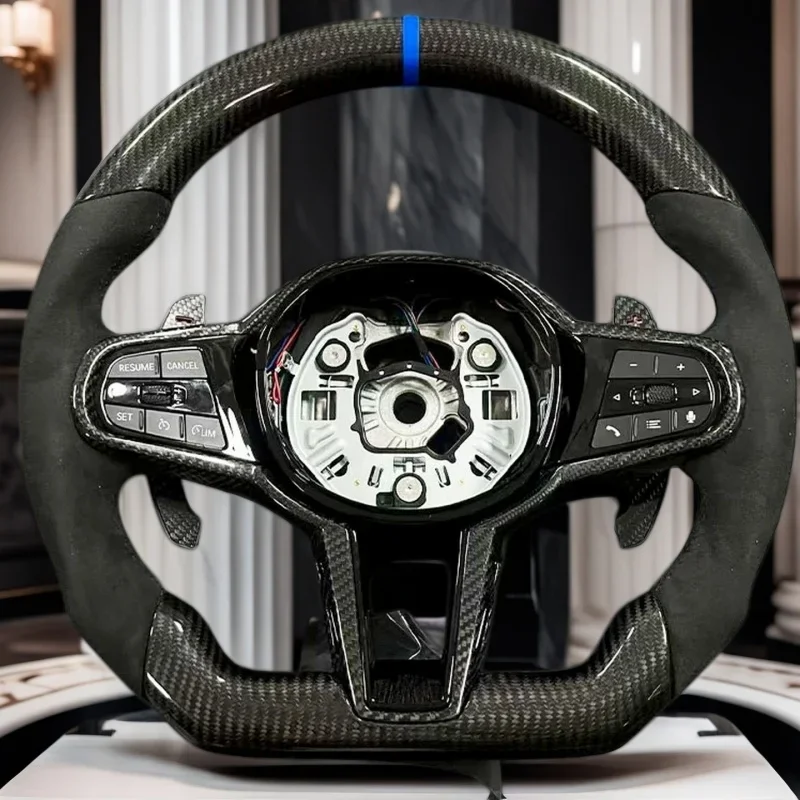 Suede Carbon Fiber Steering Wheel For BMW M40i M340i M135i X3 X4 X5 X6 G02 G05 G06 G20 G21 G22 G26 G29 G80 G81 G82 G87 F40 F44